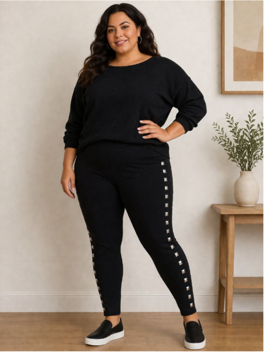 TORRID Black Studded Leggings Women’s Plus Size 0